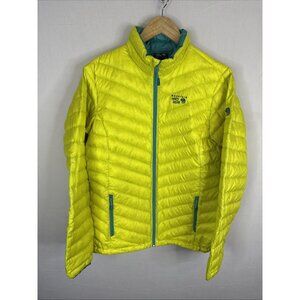 Mountain Hardwear Q.Shield 800 Down Jacket Women’s L Yellow Lightweight Puffer